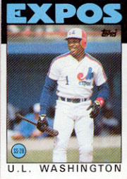 1986 Topps Baseball Cards      113     U.L. Washington